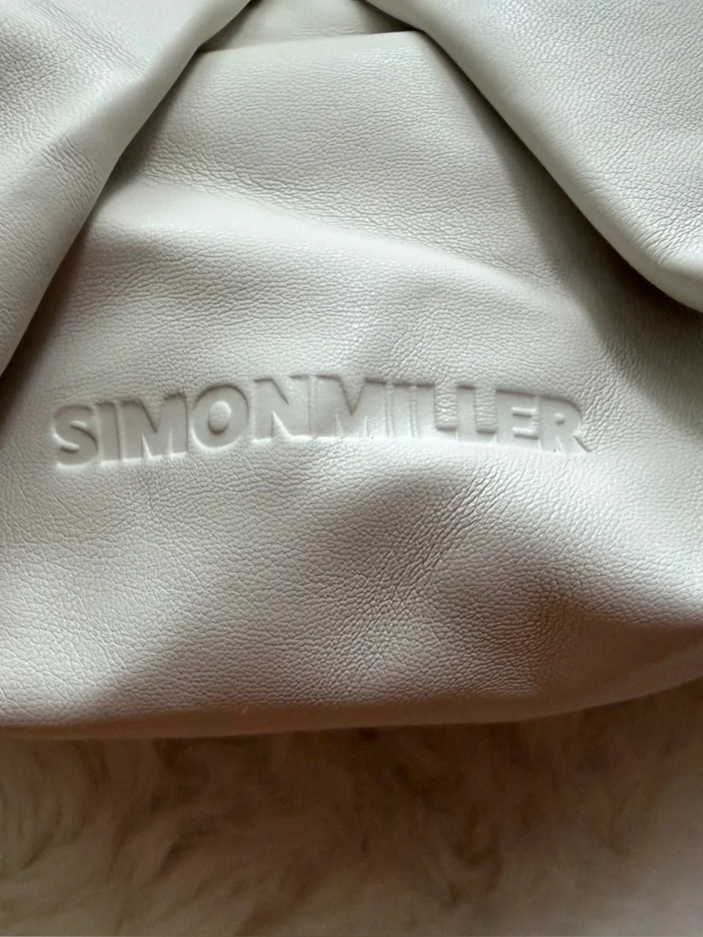New! Simon Miller Lopsy Cream Knot-Handle Hobo Bag